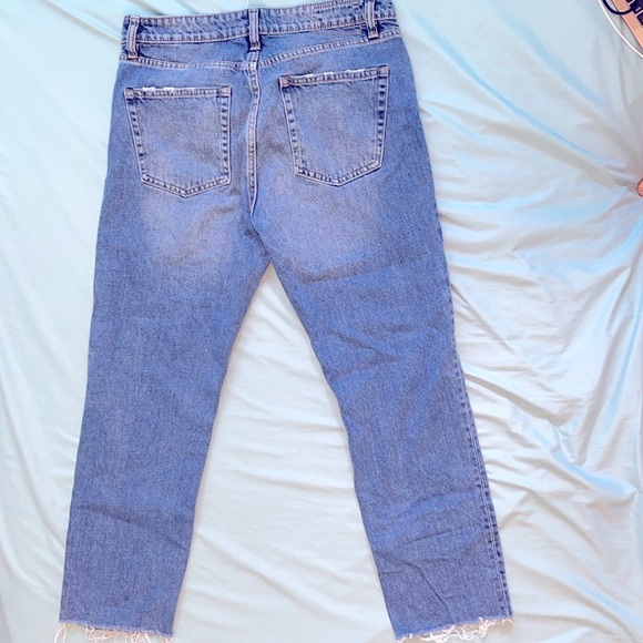 Zara hi-rise straight leg jeans in medium wash - Picture 2 of 2